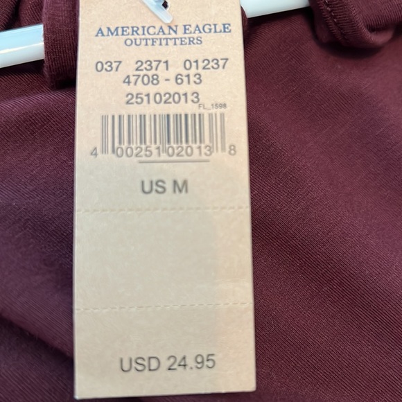 American Eagle Tie Neck T shirt - Picture 3 of 3